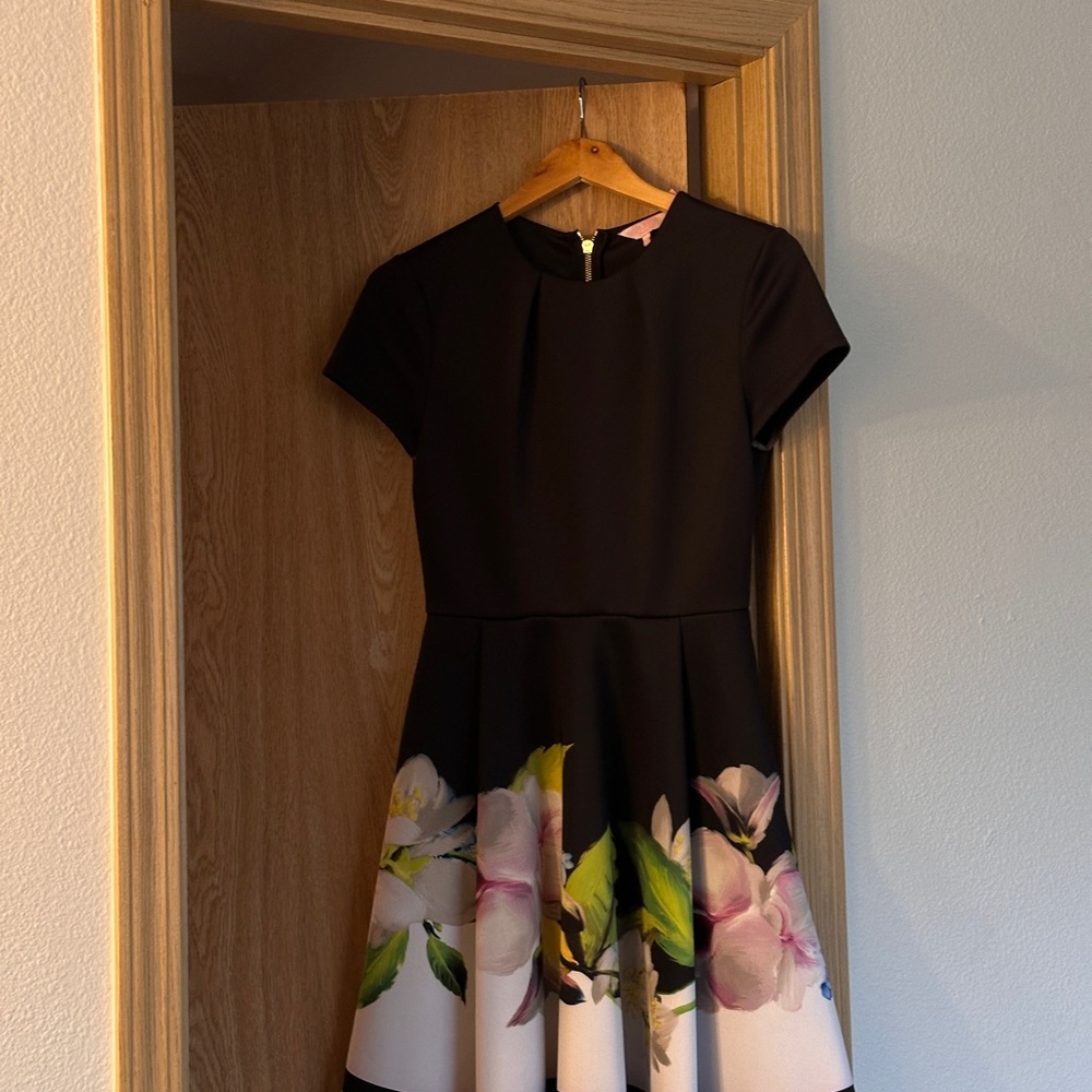 Floral Black Dress